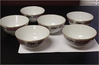 Lot of 6 Chinese Export Bowls