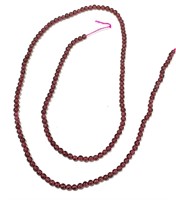 Natural 15.5" Strand Wine Red Garnet Beads