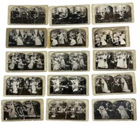 Stereoscopic Viewing Cards Of Wedding Bells Series
