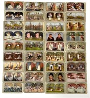 36 Assorted Colorized Stereograph Cards