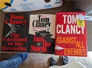 (3) Tom Clancy Books