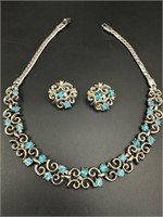 Vintage Trifari necklace and earrings