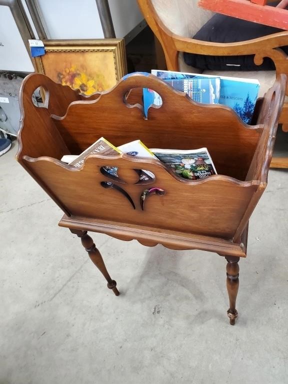 Unique Wood Magazine Rack