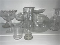 VTG Marly Tiffin Glass Apothecary Jar & Clear C