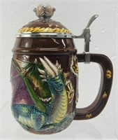 Porcelain Beer Stein Tankard Dragon