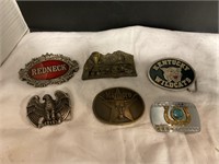 6 belt buckles