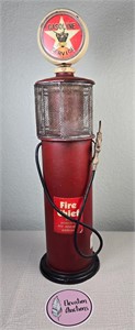 Red Metal Fire Chief Gas Pump Piggy Bank