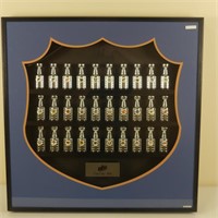 LABATT BLUE CUP CRAZY 2004 FRAMED MINI CUPS