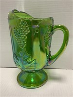 VTG Indiana Glass Footed Pitcher Iridescent