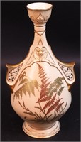 A 14 1/2" Royal Worcester vase with reticulated