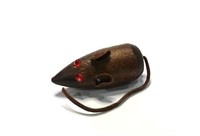 Vintage Wooden Mouse Novelty Pin