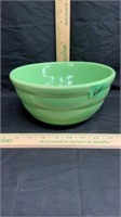 Vintage Green Bauer Mixing Bowl