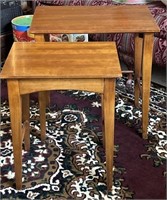 (2) Solid Wood Side Tables