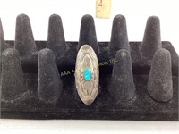 Navajo sterling & turquoise ring size 9.75. 8
