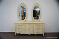 Vintage Henry Link La Reine Dresser w/ Mirrors
