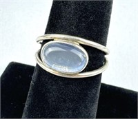 925 Silver Blue Moonstone Ring