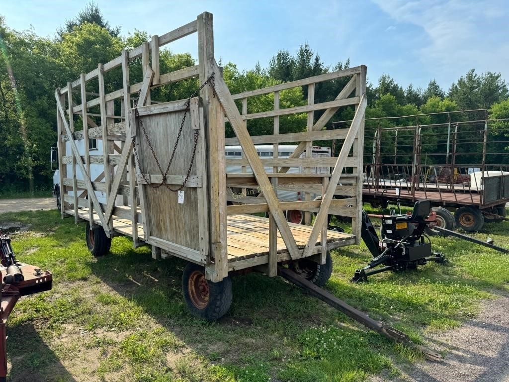 16' wood bale rack on gear