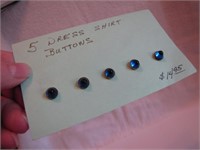 5 Antique Dress Shirt Buttons