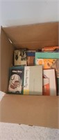 Box of miscellaneous vintage hardcover and