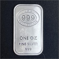 1 ounce Fine Silver Bar - JBR