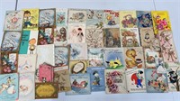 50+ early greeting cards lot