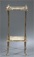French brass and onyx etagere. c.1900