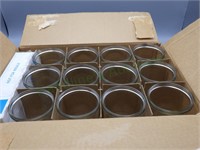 Box of 12 VTG Ball 8 oz jelly jars w/plastic lids