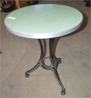 Iron Base Bistro Table (Green Top) 3"h x 24"dia