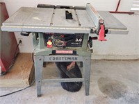 Craftsman 10in. table saw and stand working