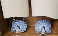 Pair of Vintage Peacock Lamps