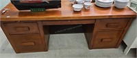 Double Pedestal Wooden Desk