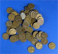 baggie pre 1960 US pennies circulated