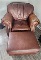 LEGACY LEATHER CHAIR AND OTTOMAN