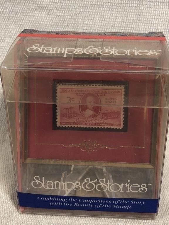 300th Anniversary Volunteer Firemen framed Stamp