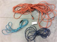 3) Extension Cords 2) Blue, 1) Orange, been taped