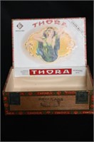 Vintage Thora Wood Cigar Box Dated from the late 1