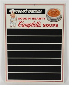 CAMPBELL'S SOUP TIN CHALKBOARD SIGN
