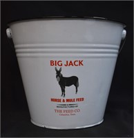 Novelty Advertising Big Jack Enamel Feed Bucket