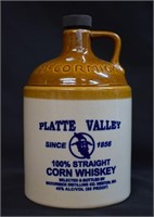 Platte Valley Corn Whiskey Stoneware Jug