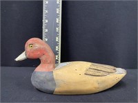 Handcarved, Signed, Red Head Duck