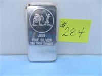 Silver Towne, .999 Fine Silver Ten Troy Ounces Bar