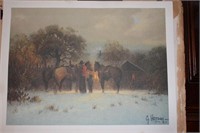 Small promotional G Harvey signed print