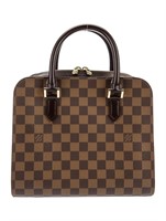 Louis Vuitton Brown Coated Canvas Top Handle Bag