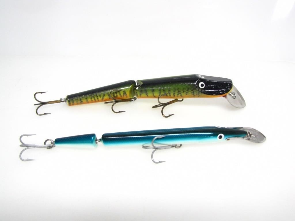 2 JOINTED MULTI-TREBLE HOOK MUSKIE LURES