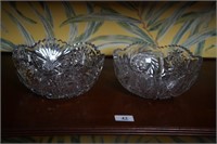 (2) Cut Crystal Bowls