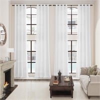 White Curtains 120 Inches Long for Living Room Pat