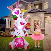 Jetec 6 ft Easter Inflatables Bunny Outdoor Decora