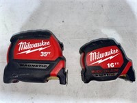 MILWAUKEE 16FT & 35FT MAGNETIC TAPE MEASURE/2QTY