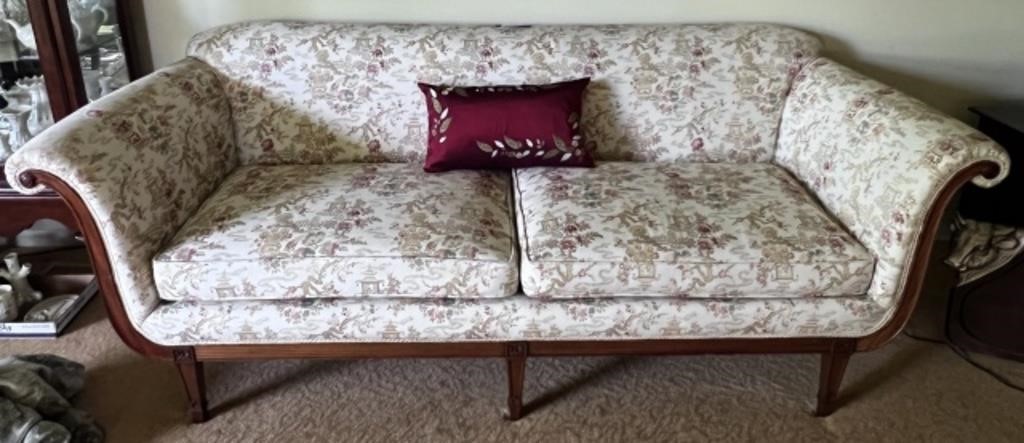 Oriental Sleigh Style Couch