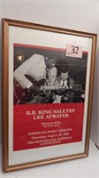 FRAMED BB KING SALUTES LEE ATWATER RNC 1992